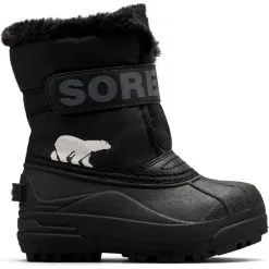 SOREL CHILDRENS SNOW COMMANDER BLACK/CHARCOAL 23