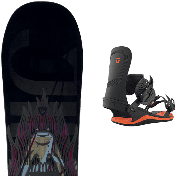 ROSSIGNOL JIBSAW WIDE + UNION ULTRA BLACK ORANGE